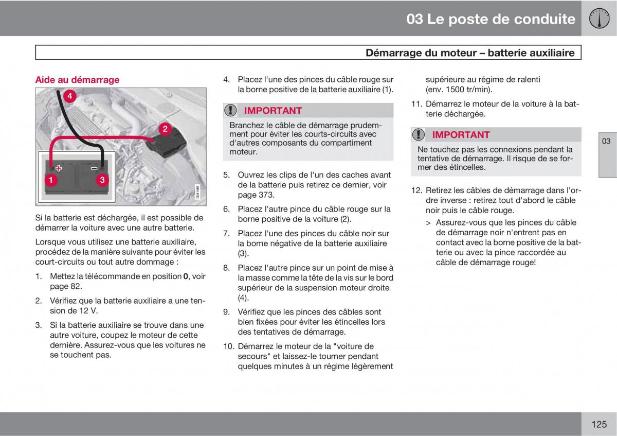 Volvo V70 III 3 manuel du proprietaire / page 127