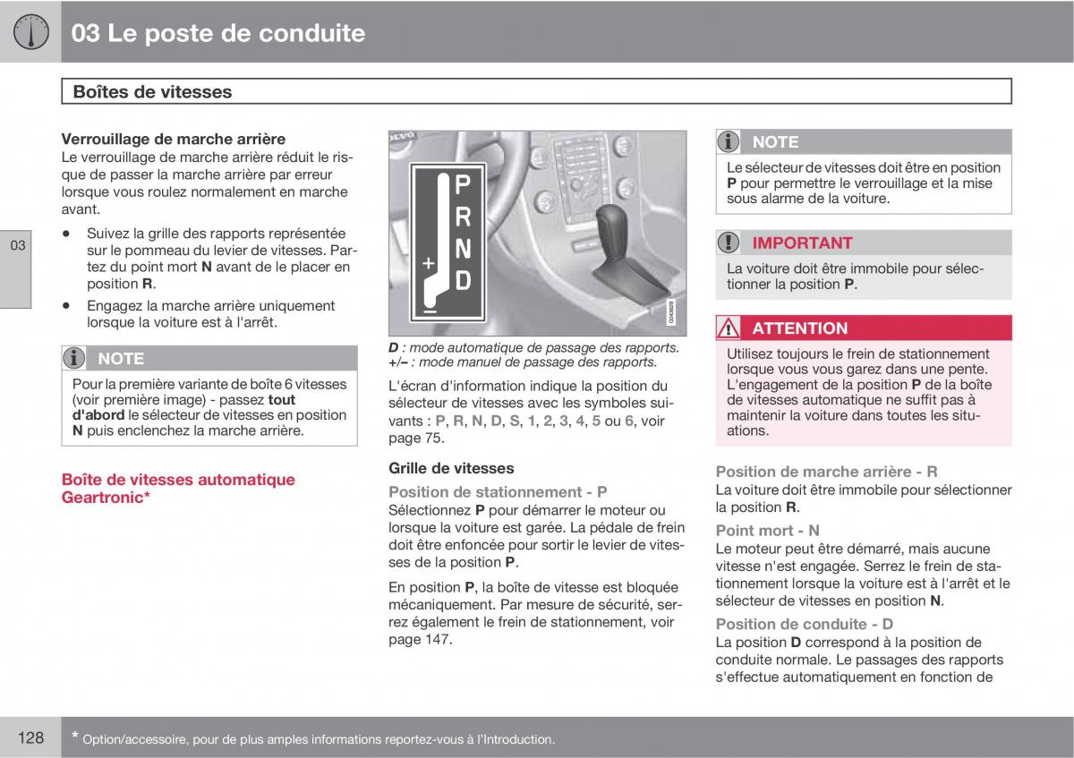 Volvo V70 III 3 manuel du proprietaire / page 130