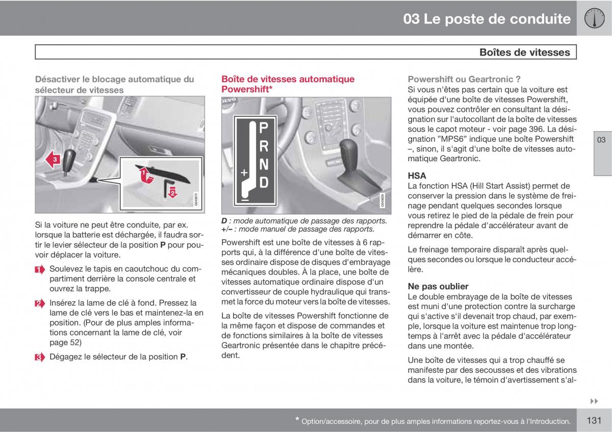 Volvo V70 III 3 manuel du proprietaire / page 133