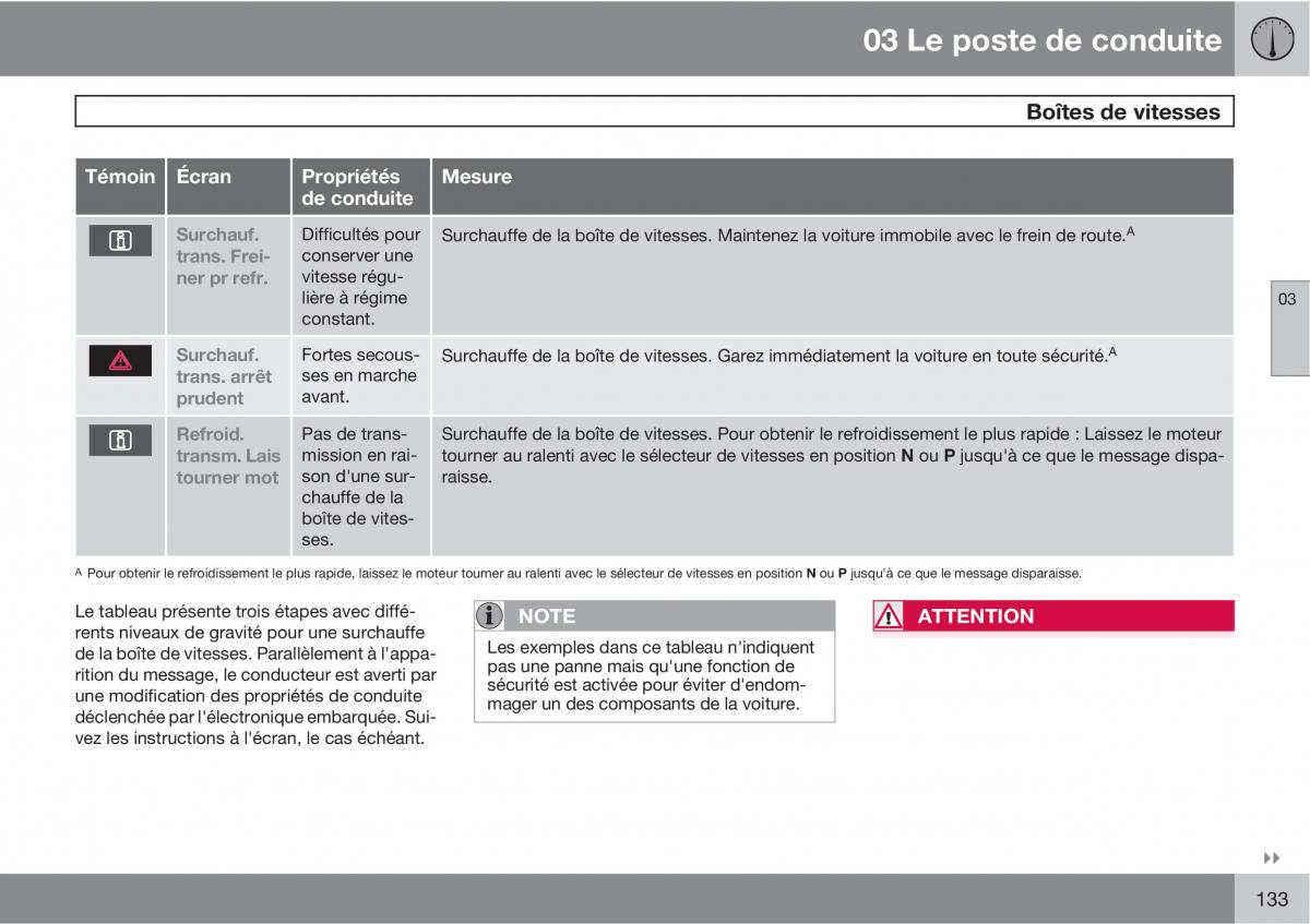 Volvo V70 III 3 manuel du proprietaire / page 135