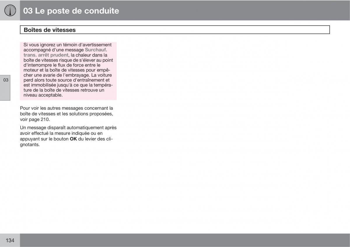 Volvo V70 III 3 manuel du proprietaire / page 136