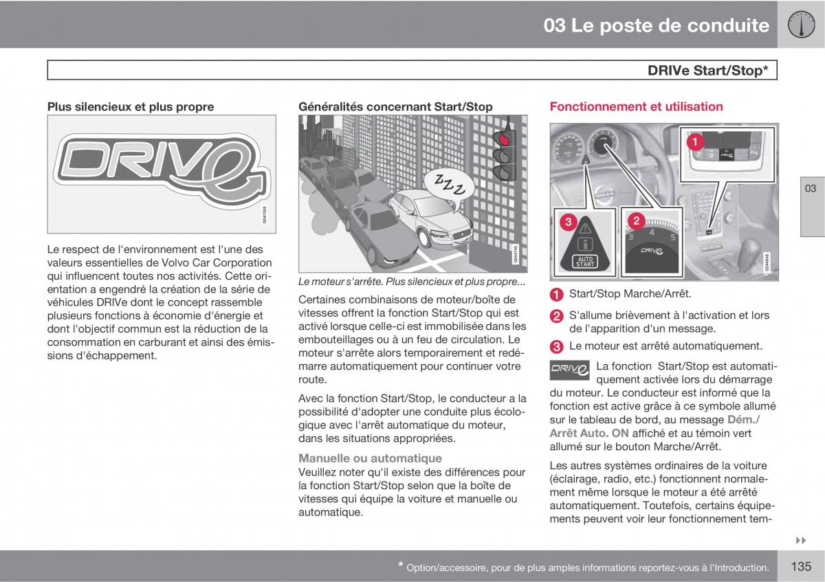 Volvo V70 III 3 manuel du proprietaire / page 137