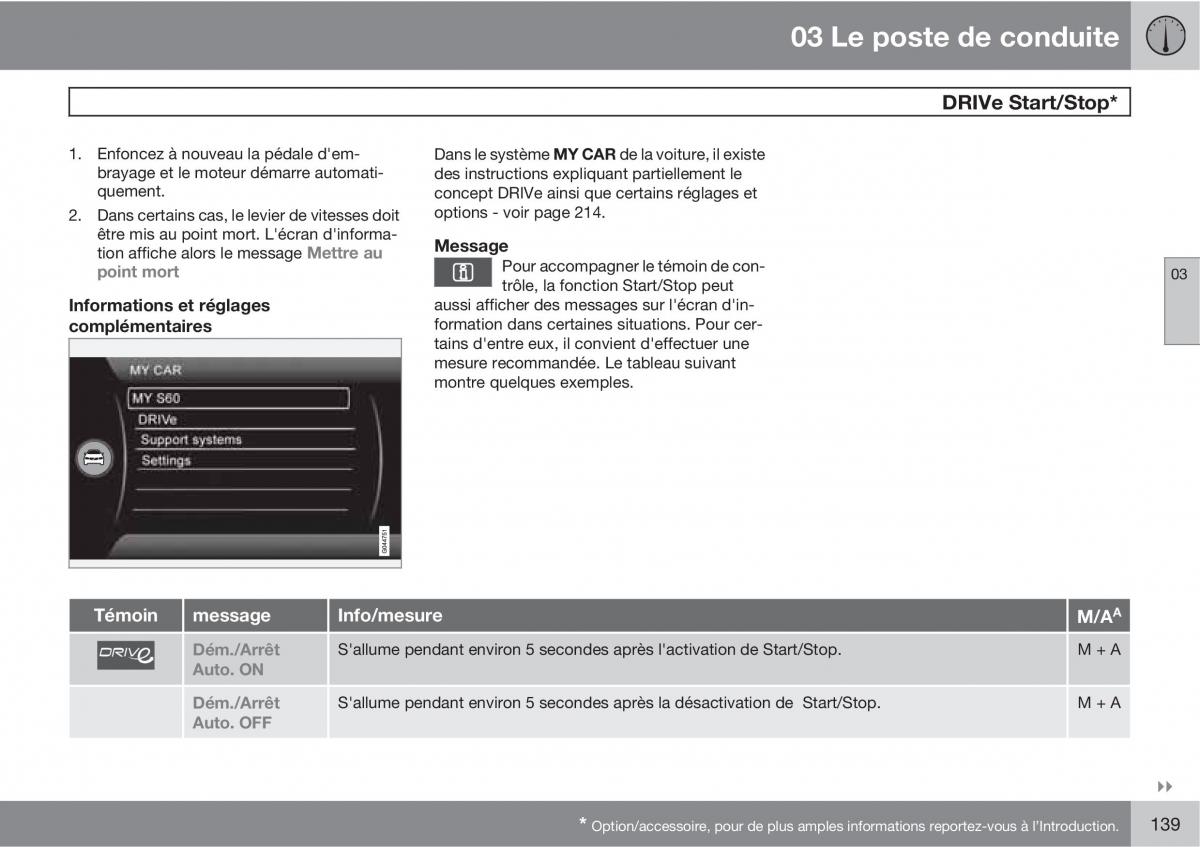 Volvo V70 III 3 manuel du proprietaire / page 141