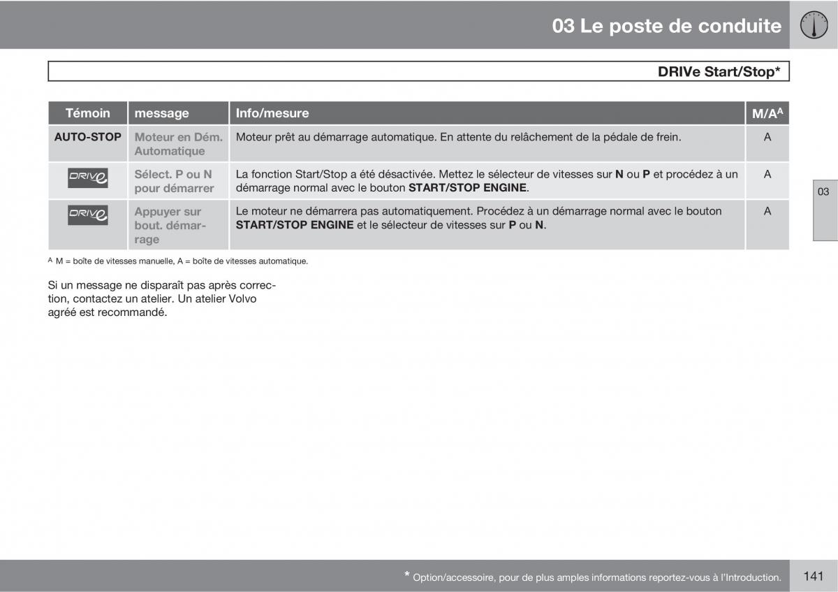 Volvo V70 III 3 manuel du proprietaire / page 143