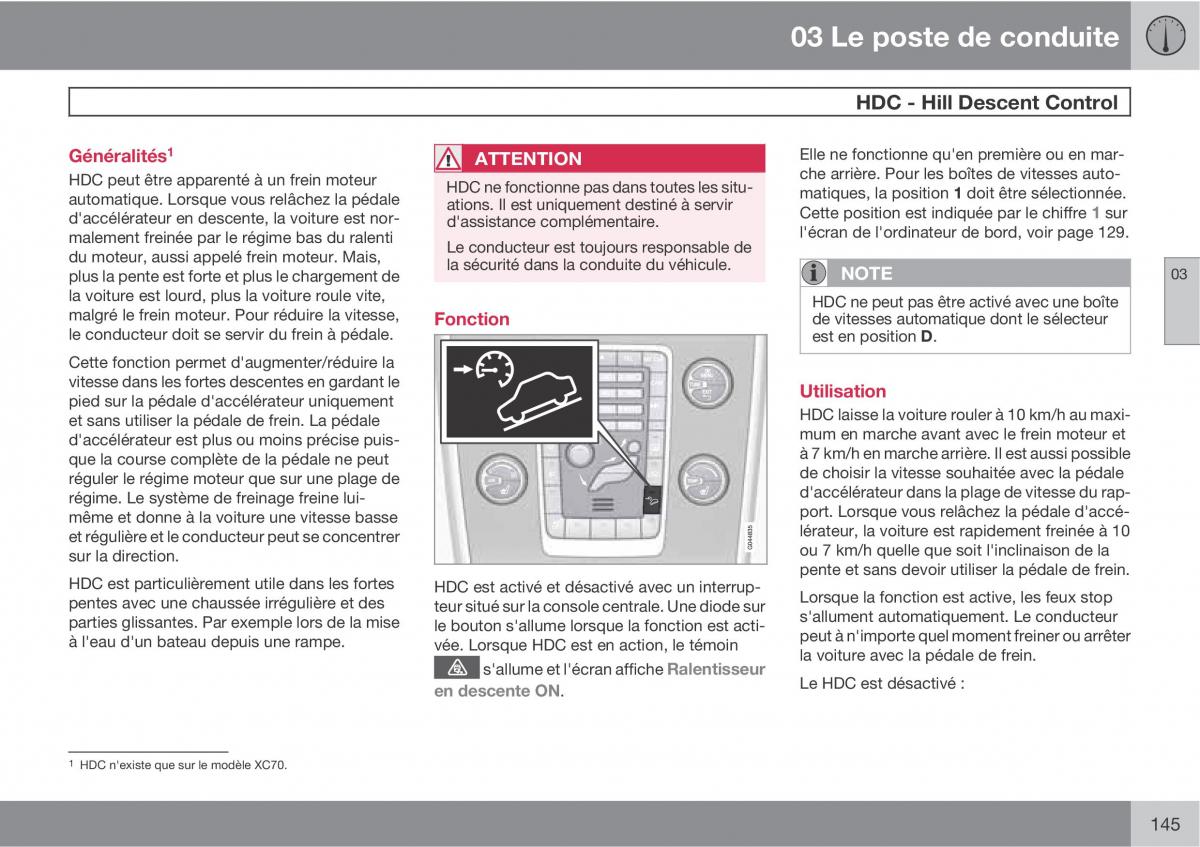 Volvo V70 III 3 manuel du proprietaire / page 147