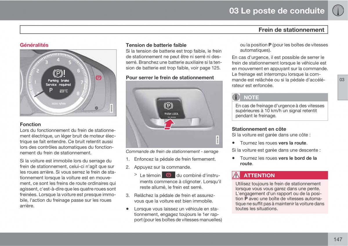 Volvo V70 III 3 manuel du proprietaire / page 149