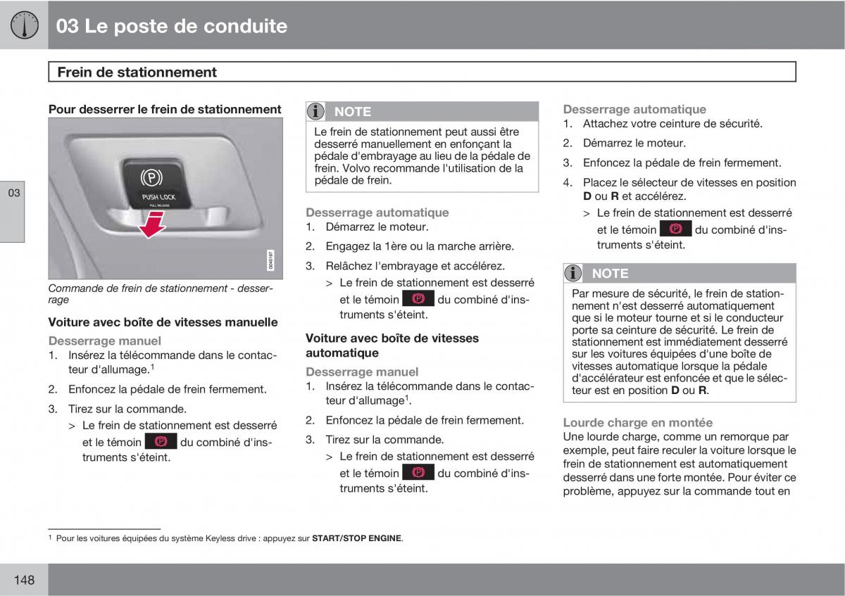 Volvo V70 III 3 manuel du proprietaire / page 150