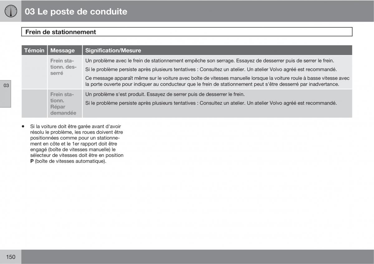 Volvo V70 III 3 manuel du proprietaire / page 152