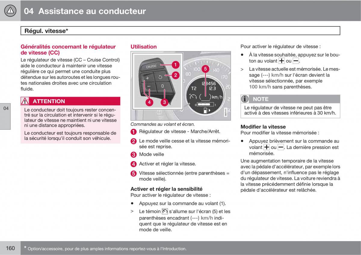 Volvo V70 III 3 manuel du proprietaire / page 162