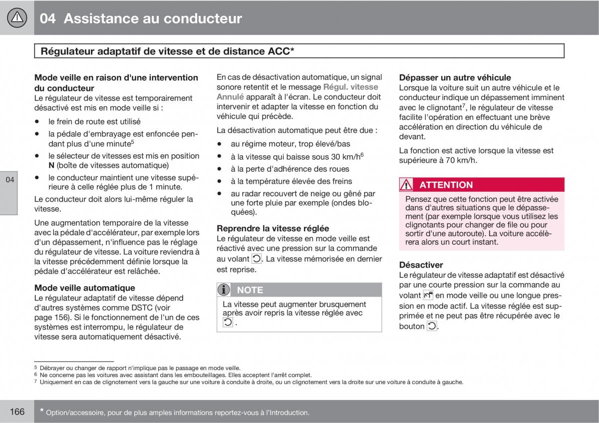 Volvo V70 III 3 manuel du proprietaire / page 168