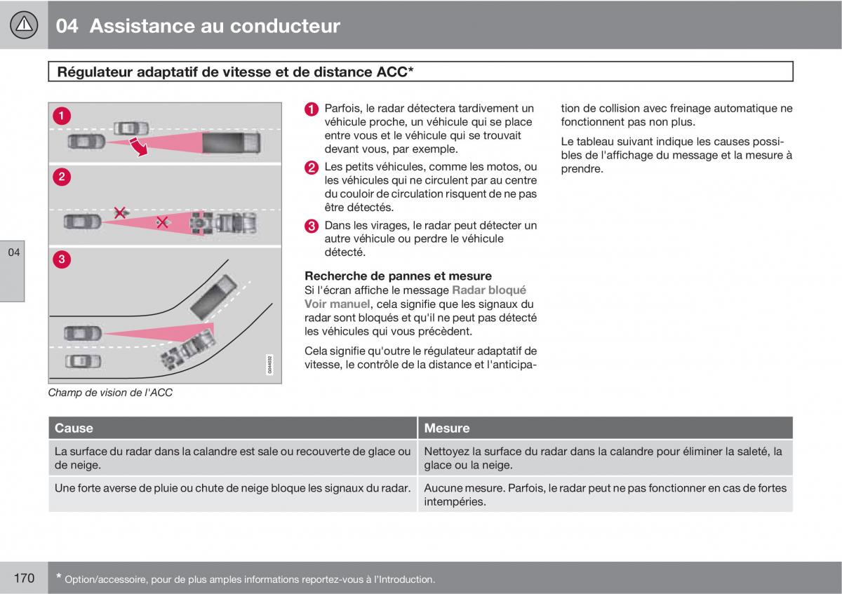 Volvo V70 III 3 manuel du proprietaire / page 172