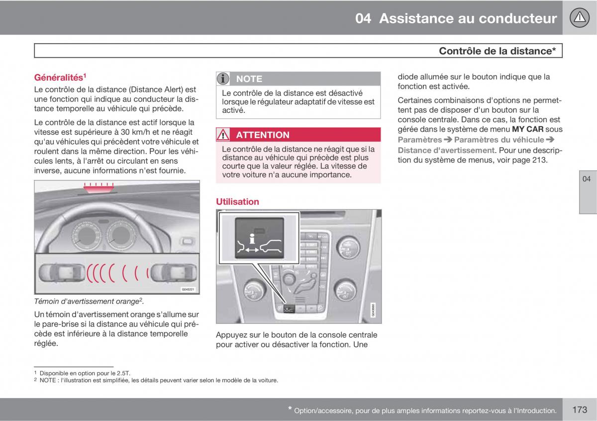 Volvo V70 III 3 manuel du proprietaire / page 175