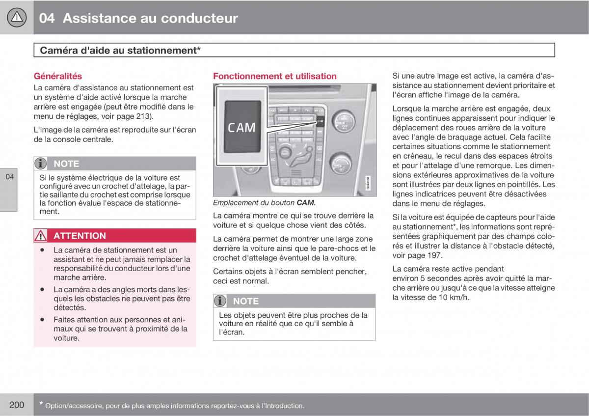 Volvo V70 III 3 manuel du proprietaire / page 202