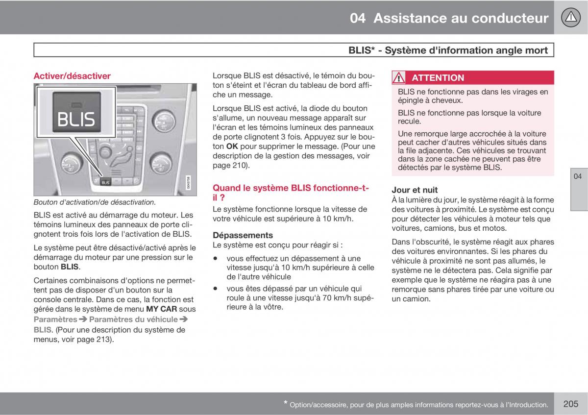 Volvo V70 III 3 manuel du proprietaire / page 207