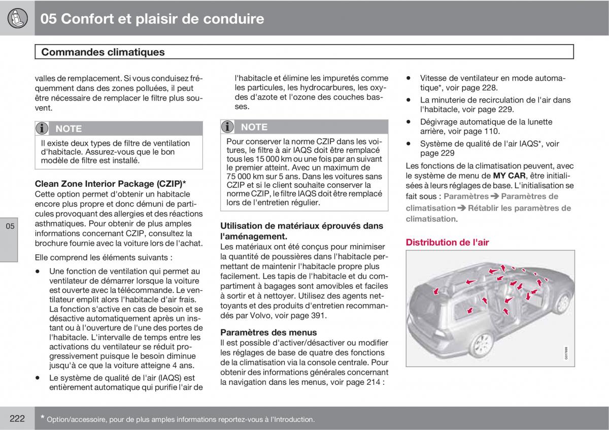 Volvo V70 III 3 manuel du proprietaire / page 224