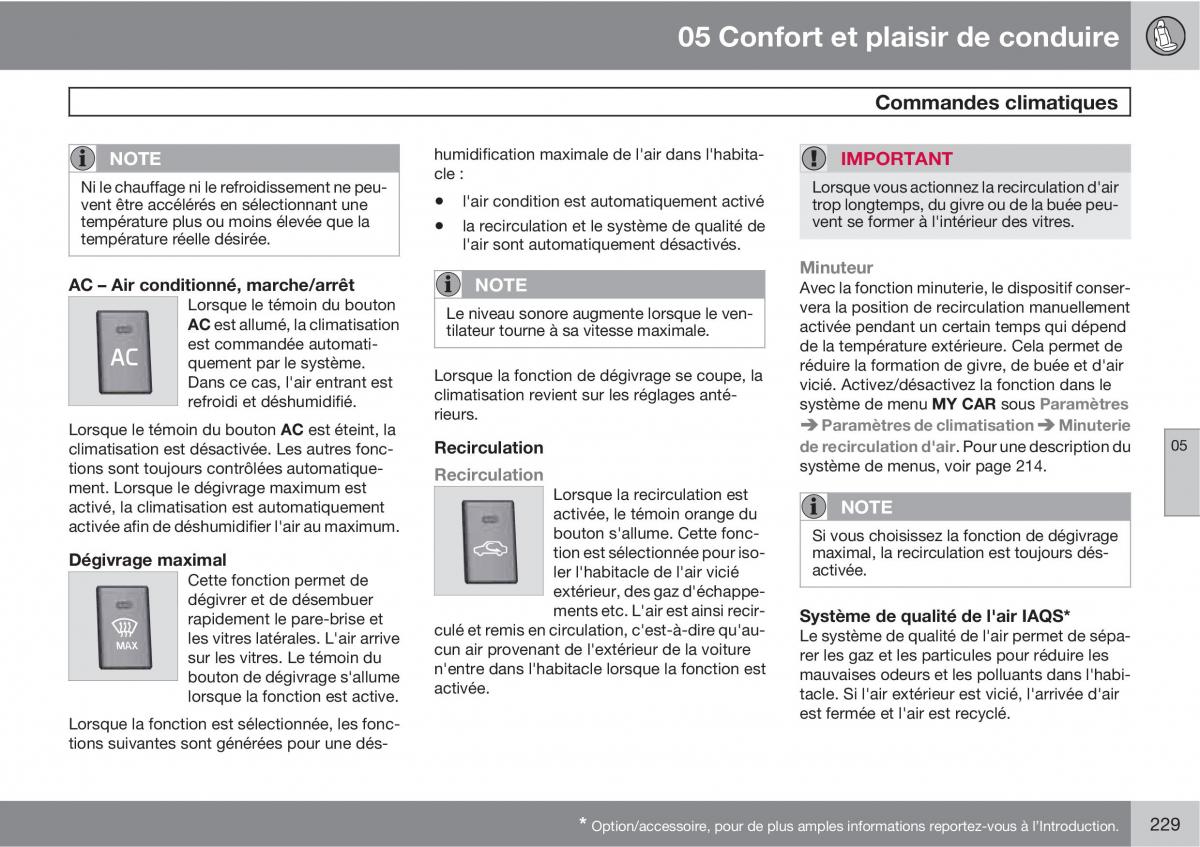 Volvo V70 III 3 manuel du proprietaire / page 231