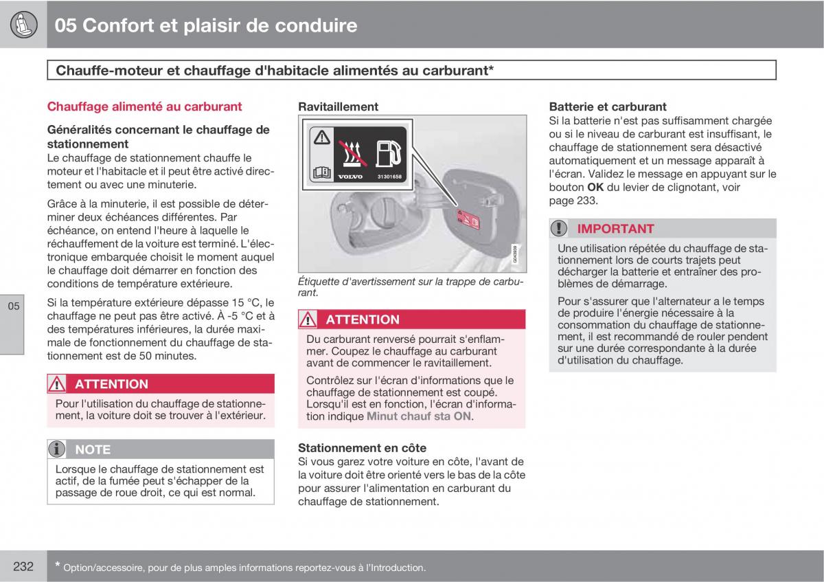 Volvo V70 III 3 manuel du proprietaire / page 234