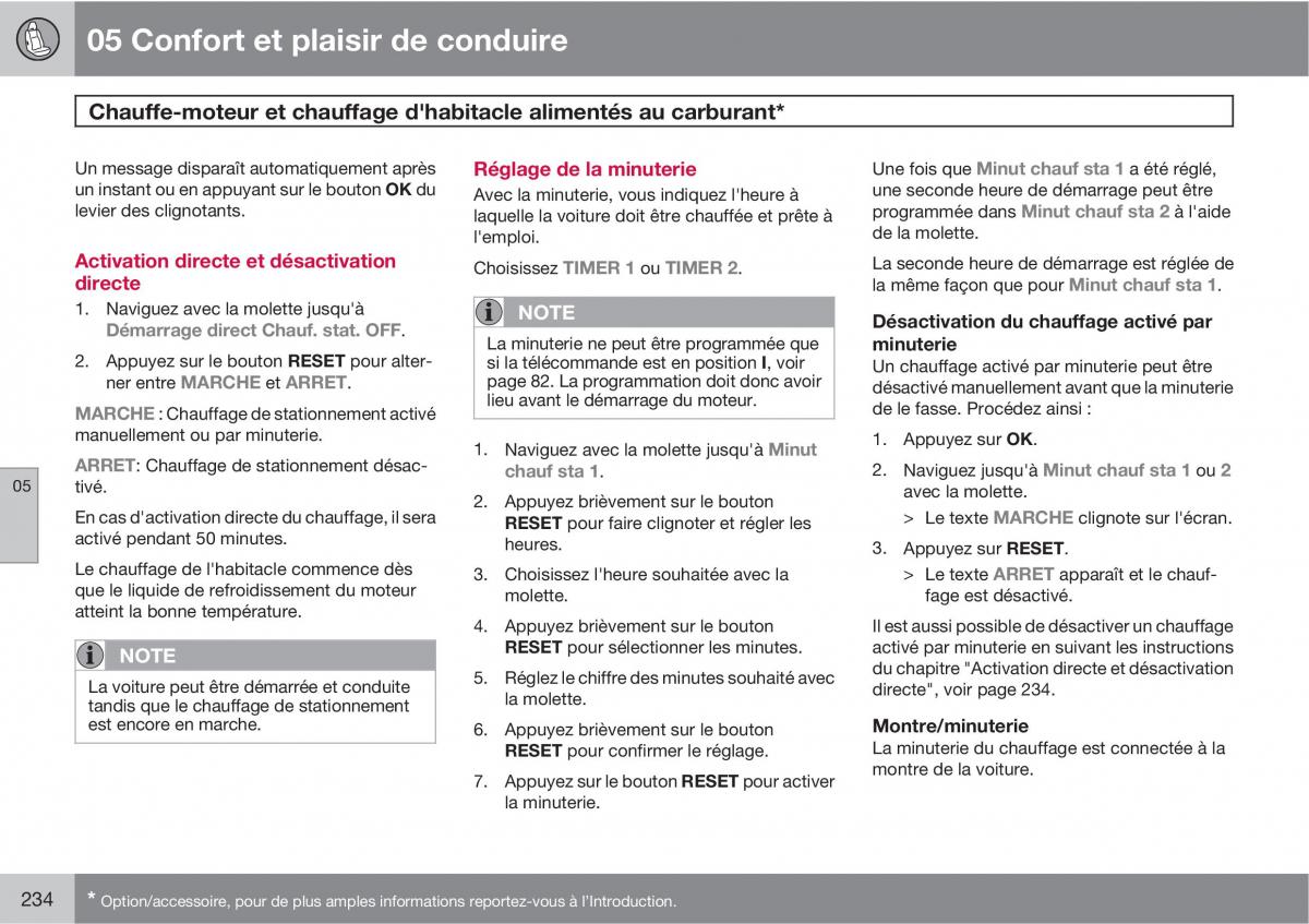 Volvo V70 III 3 manuel du proprietaire / page 236