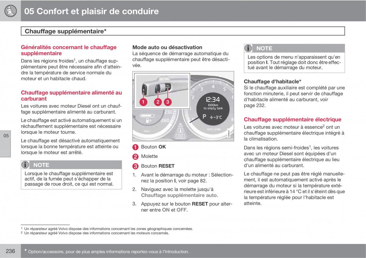 Volvo V70 III 3 manuel du proprietaire / page 238