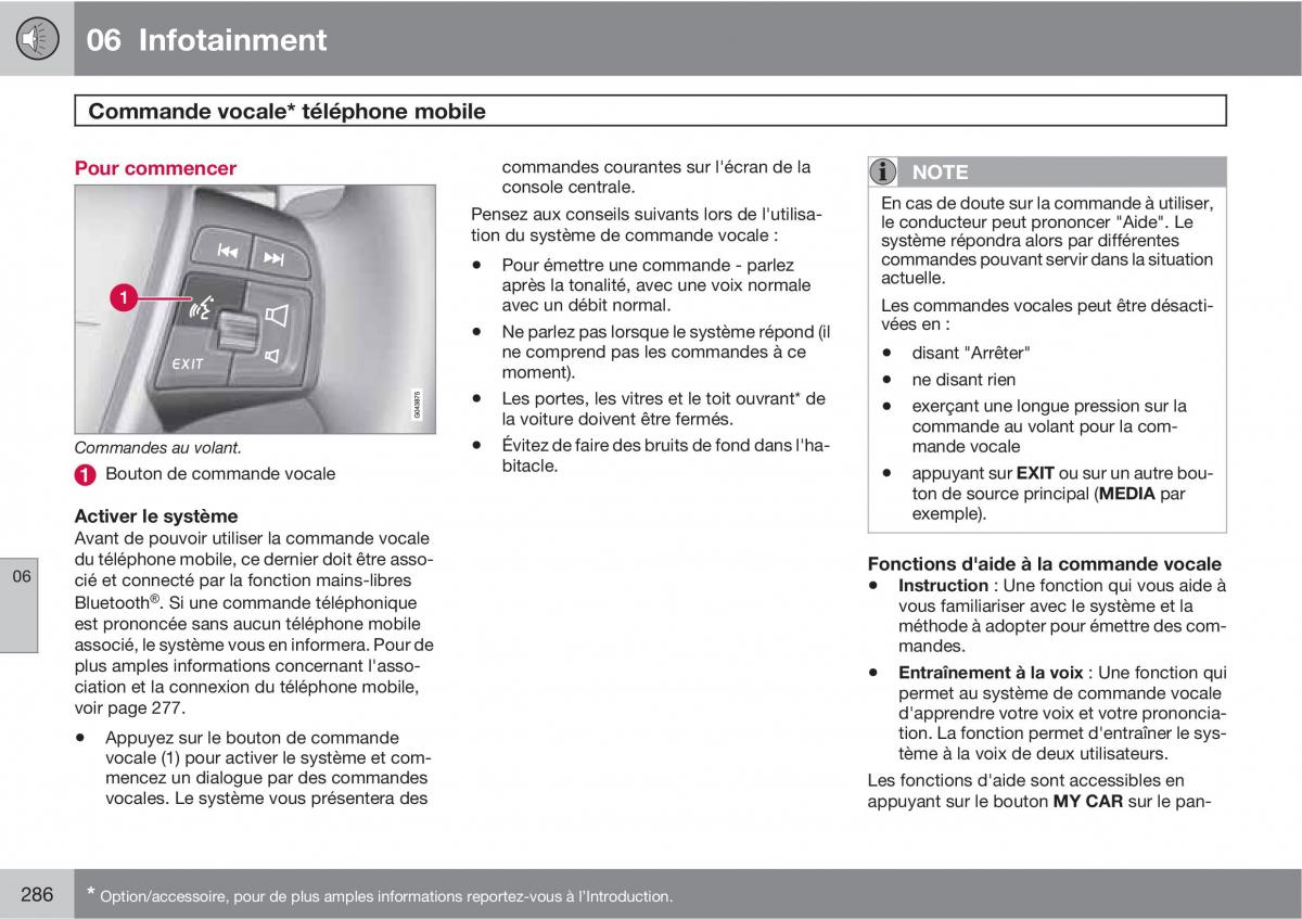 Volvo V70 III 3 manuel du proprietaire / page 288