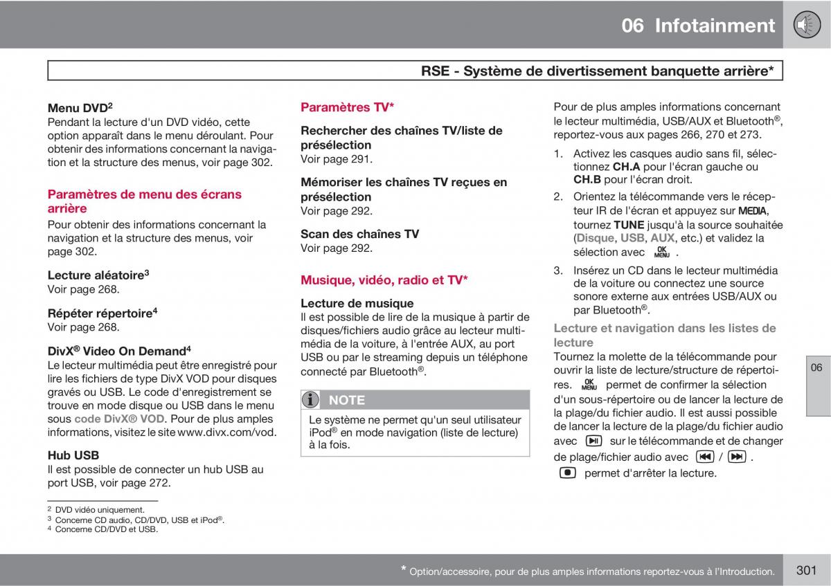 Volvo V70 III 3 manuel du proprietaire / page 303