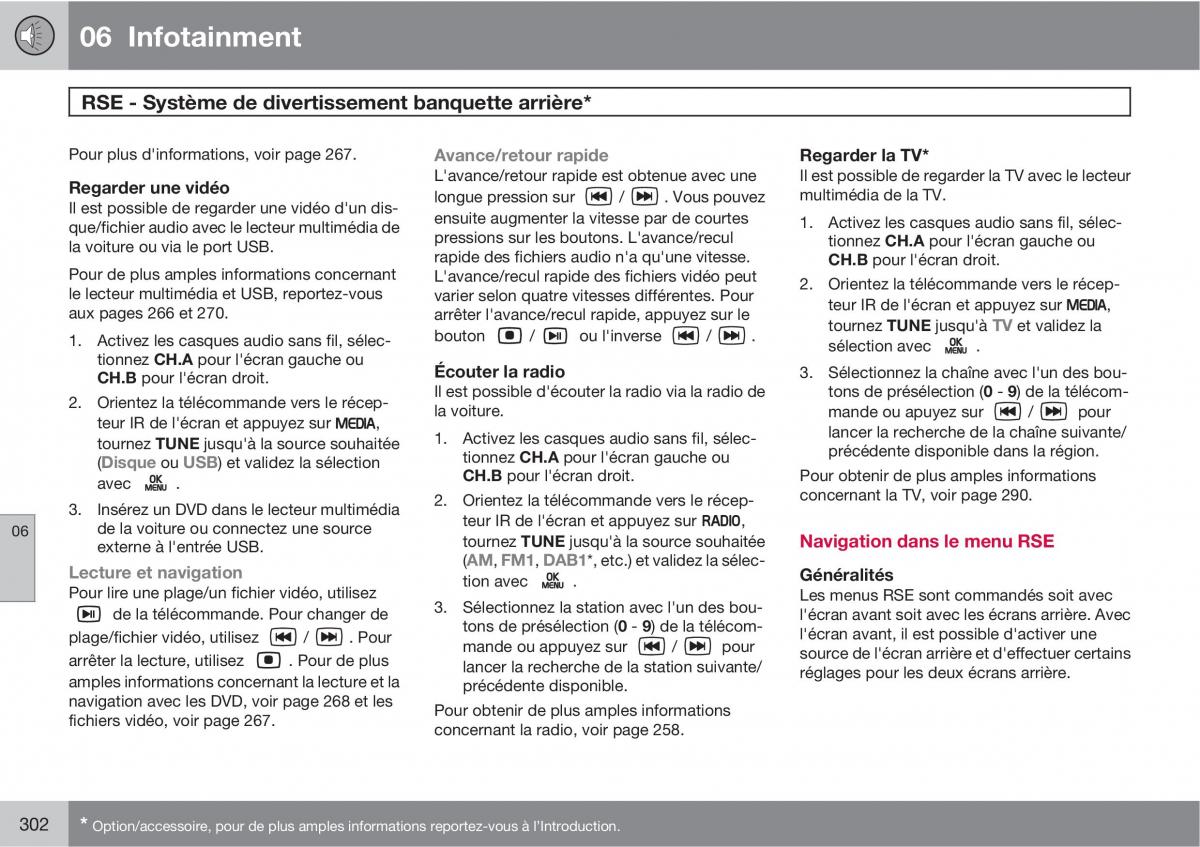 Volvo V70 III 3 manuel du proprietaire / page 304