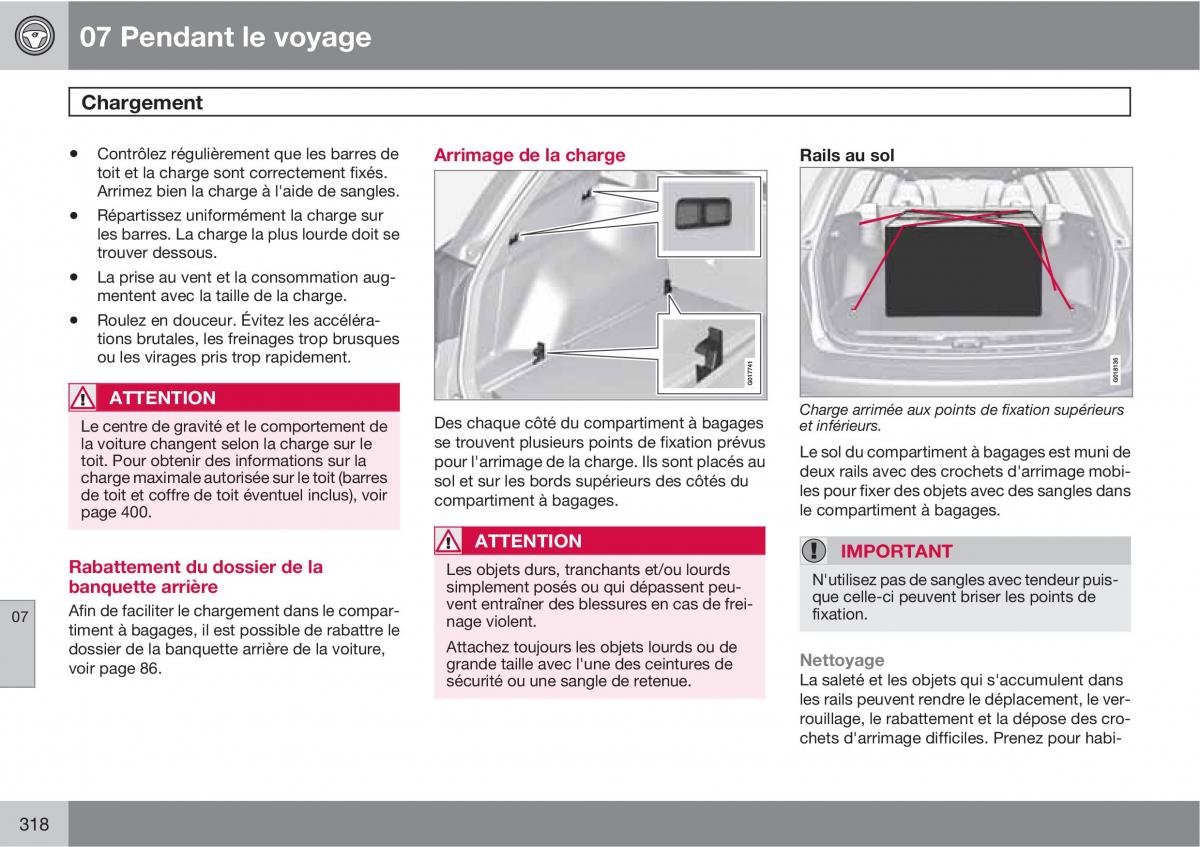 Volvo V70 III 3 manuel du proprietaire / page 320