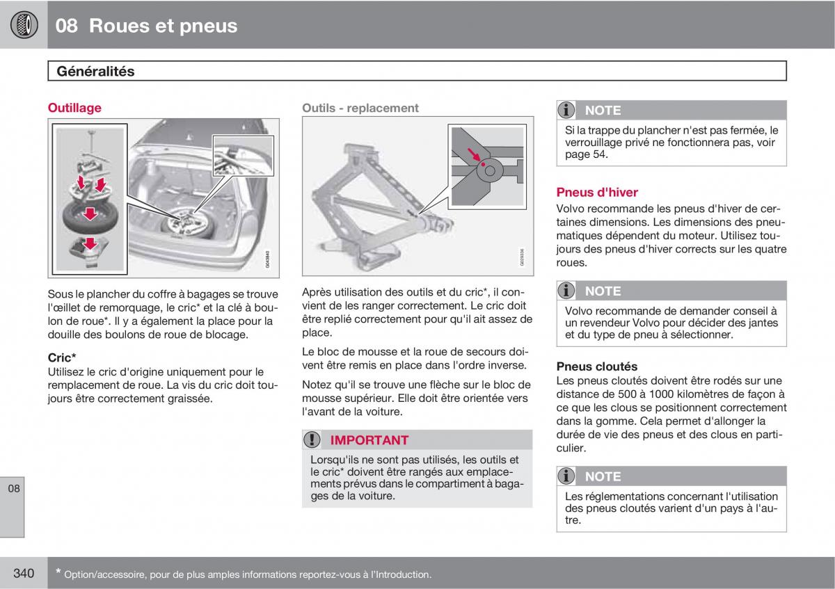 Volvo V70 III 3 manuel du proprietaire / page 342