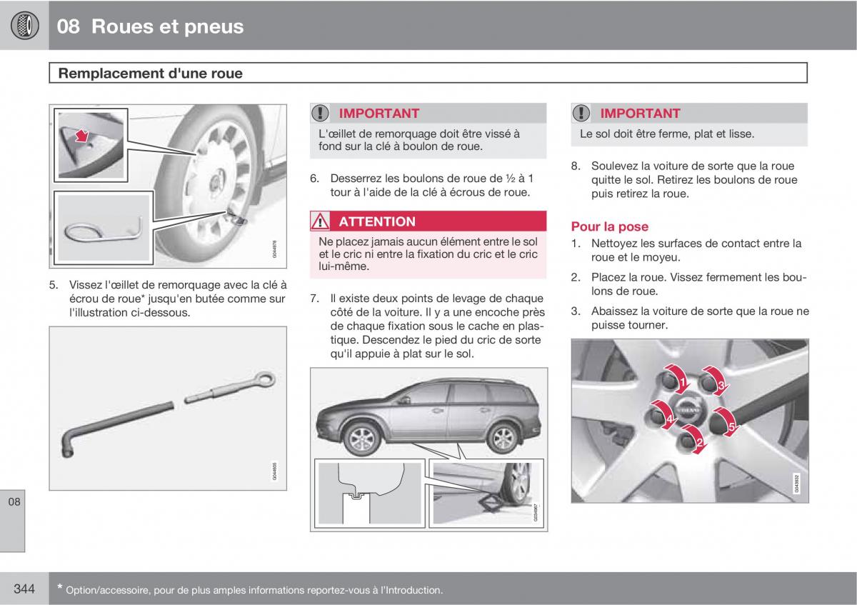 Volvo V70 III 3 manuel du proprietaire / page 346