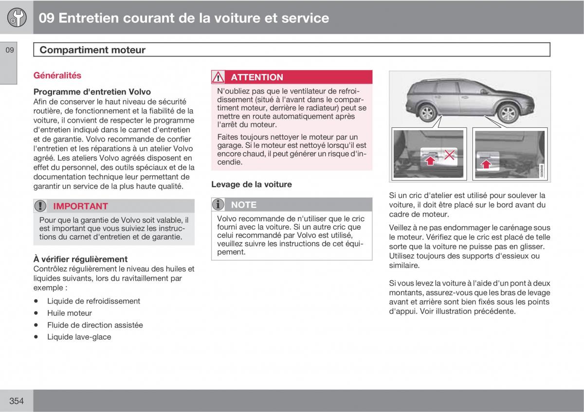 Volvo V70 III 3 manuel du proprietaire / page 356