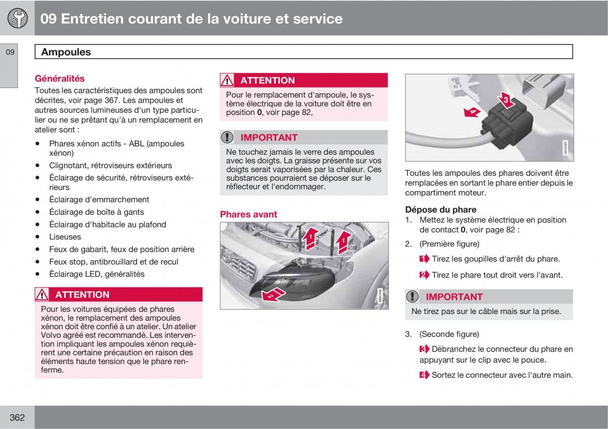 Volvo V70 III 3 manuel du proprietaire / page 364