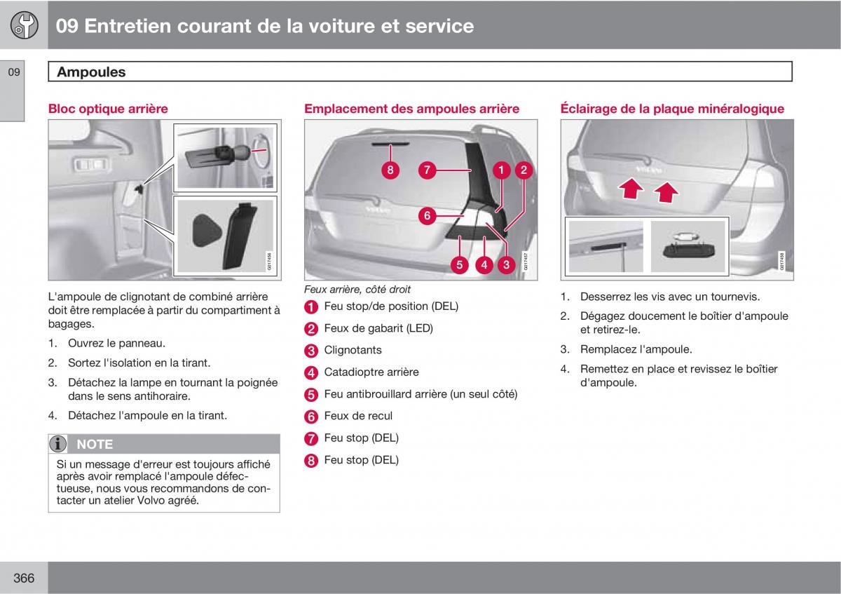 Volvo V70 III 3 manuel du proprietaire / page 368