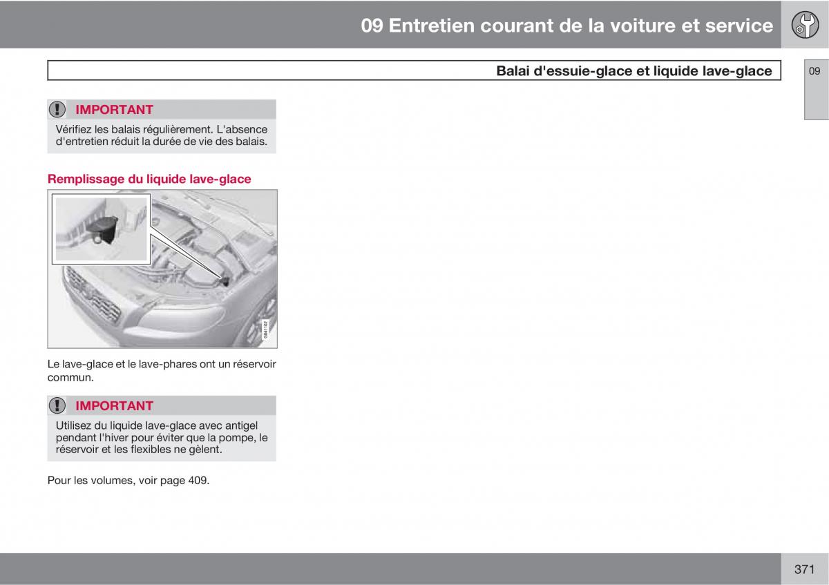 Volvo V70 III 3 manuel du proprietaire / page 373