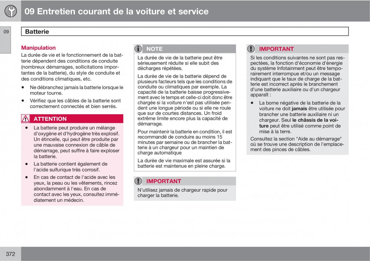 Volvo V70 III 3 manuel du proprietaire / page 374