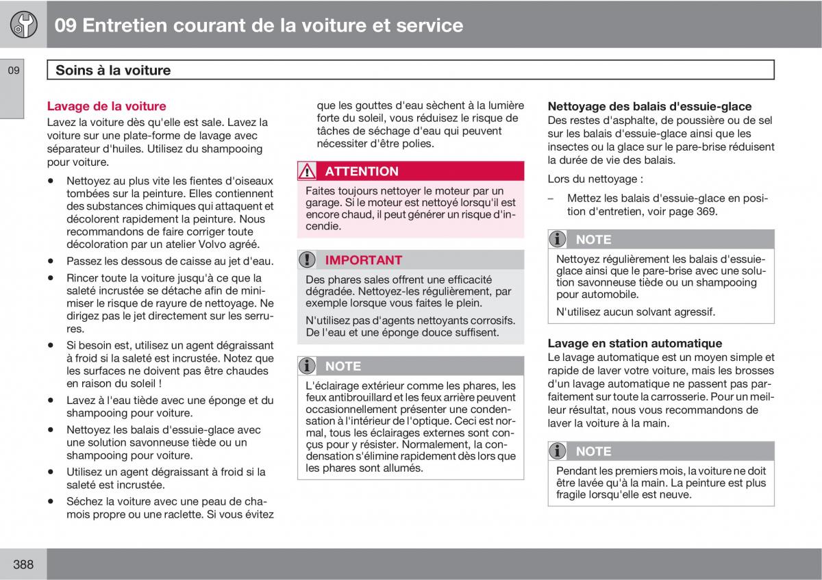 Volvo V70 III 3 manuel du proprietaire / page 390