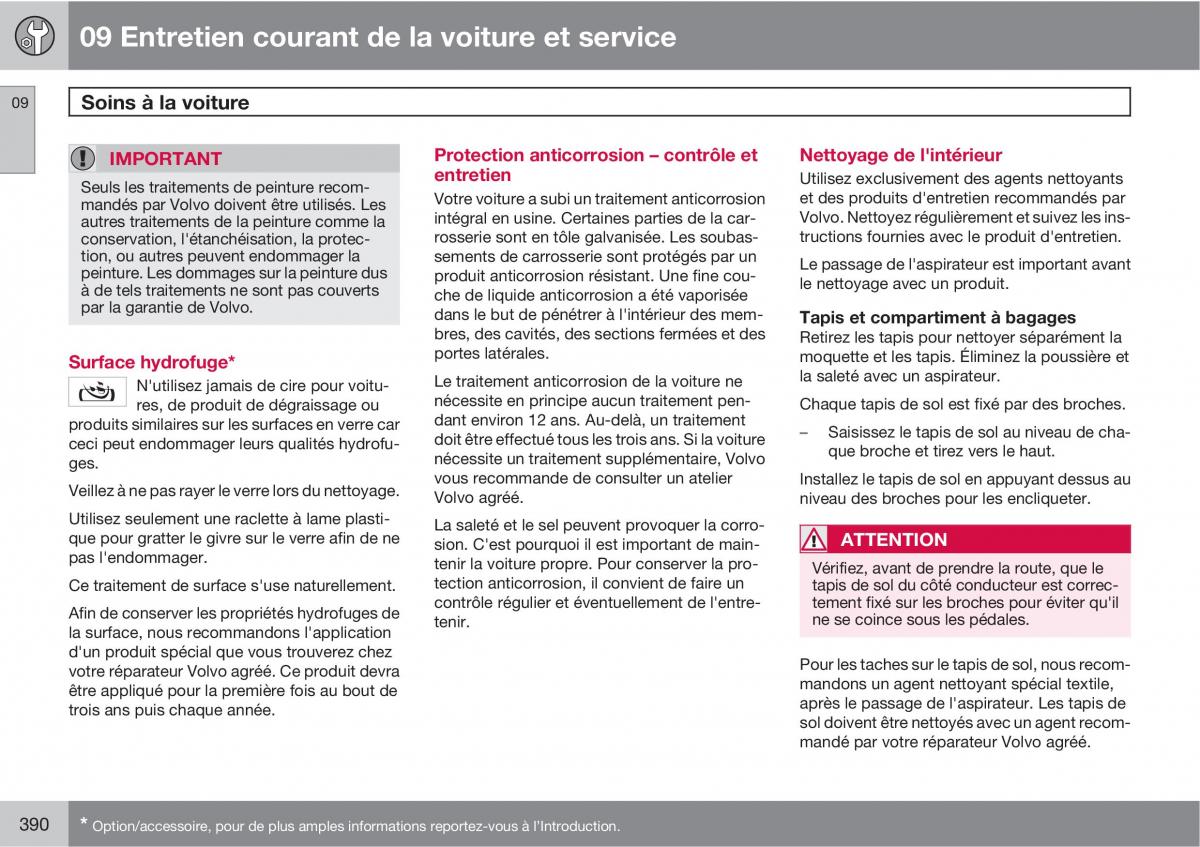 Volvo V70 III 3 manuel du proprietaire / page 392