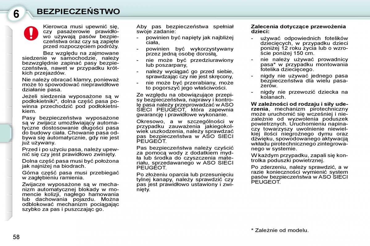 Peugeot 107 instrukcja obslugi / page 57