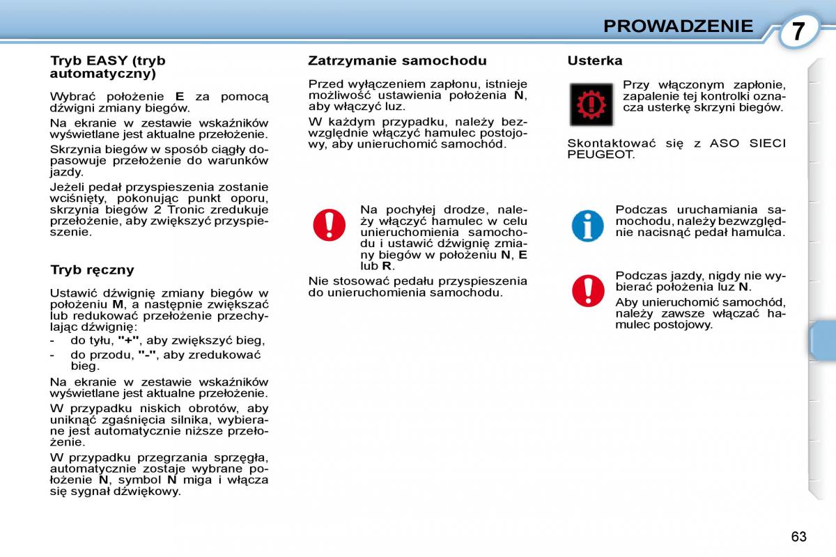 Peugeot 107 instrukcja obslugi / page 64