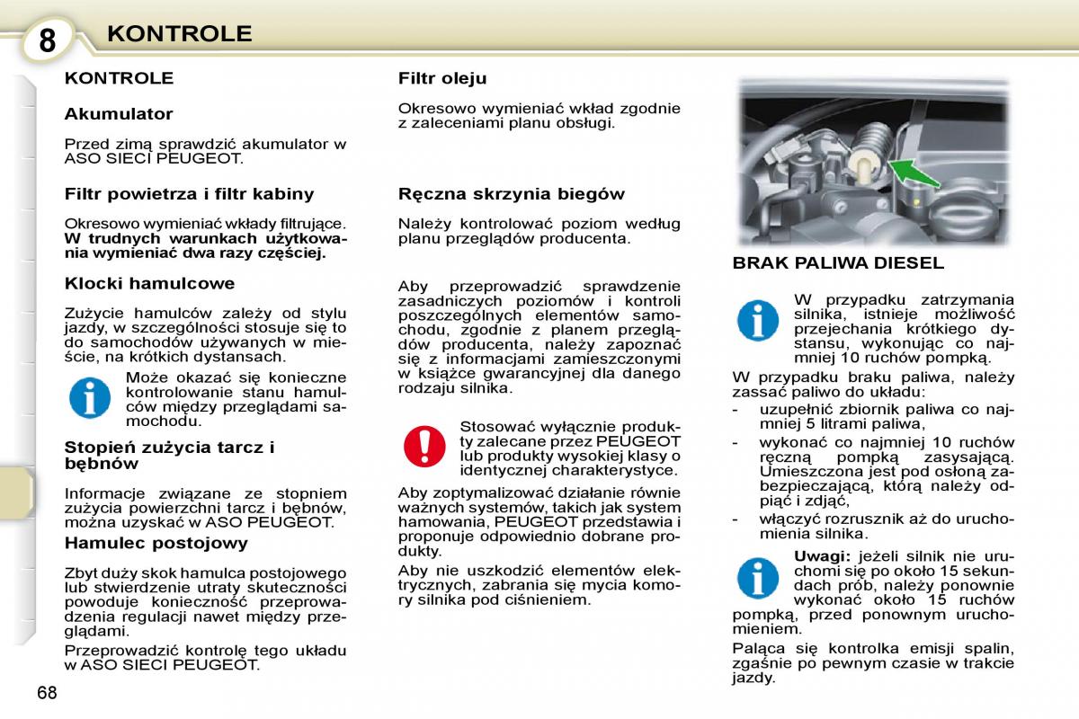 Peugeot 107 instrukcja obslugi / page 68