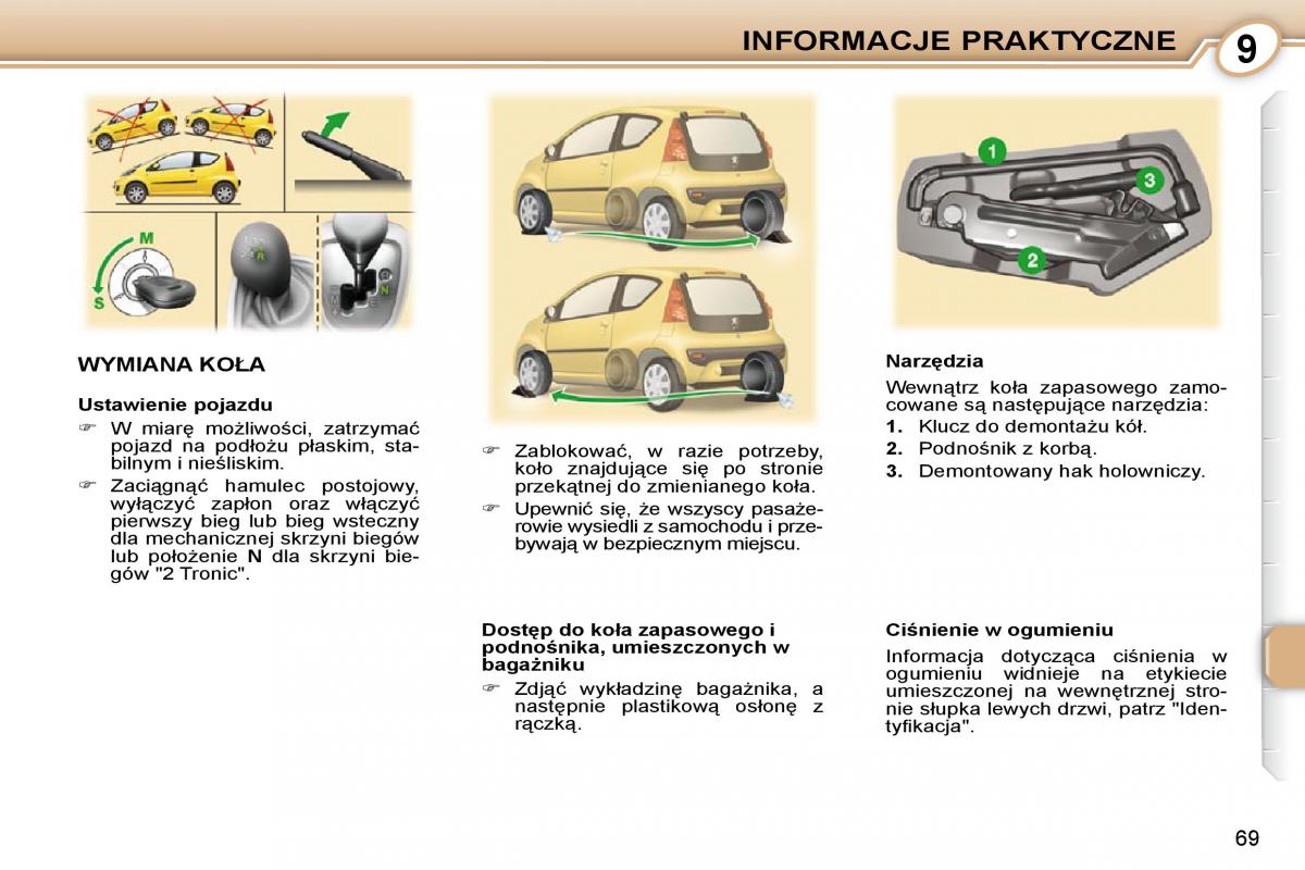 Peugeot 107 instrukcja obslugi / page 69