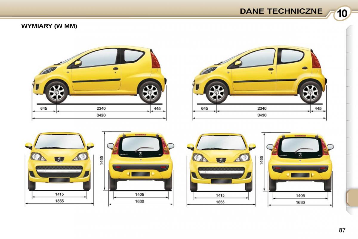 Peugeot 107 instrukcja obslugi / page 90