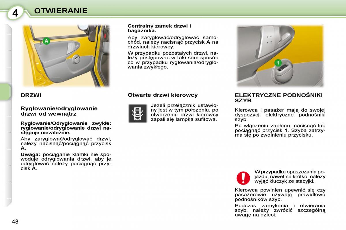 Peugeot 107 instrukcja obslugi / page 48