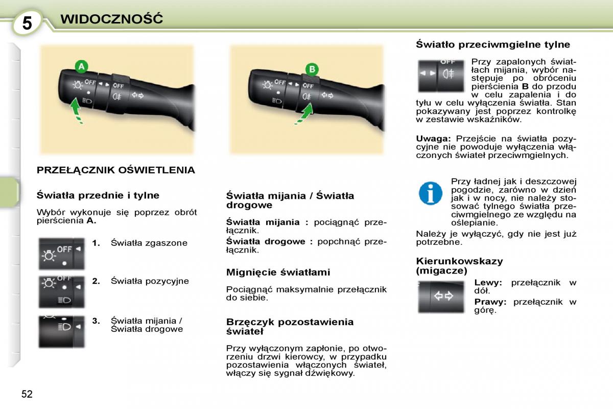 Peugeot 107 instrukcja obslugi / page 51