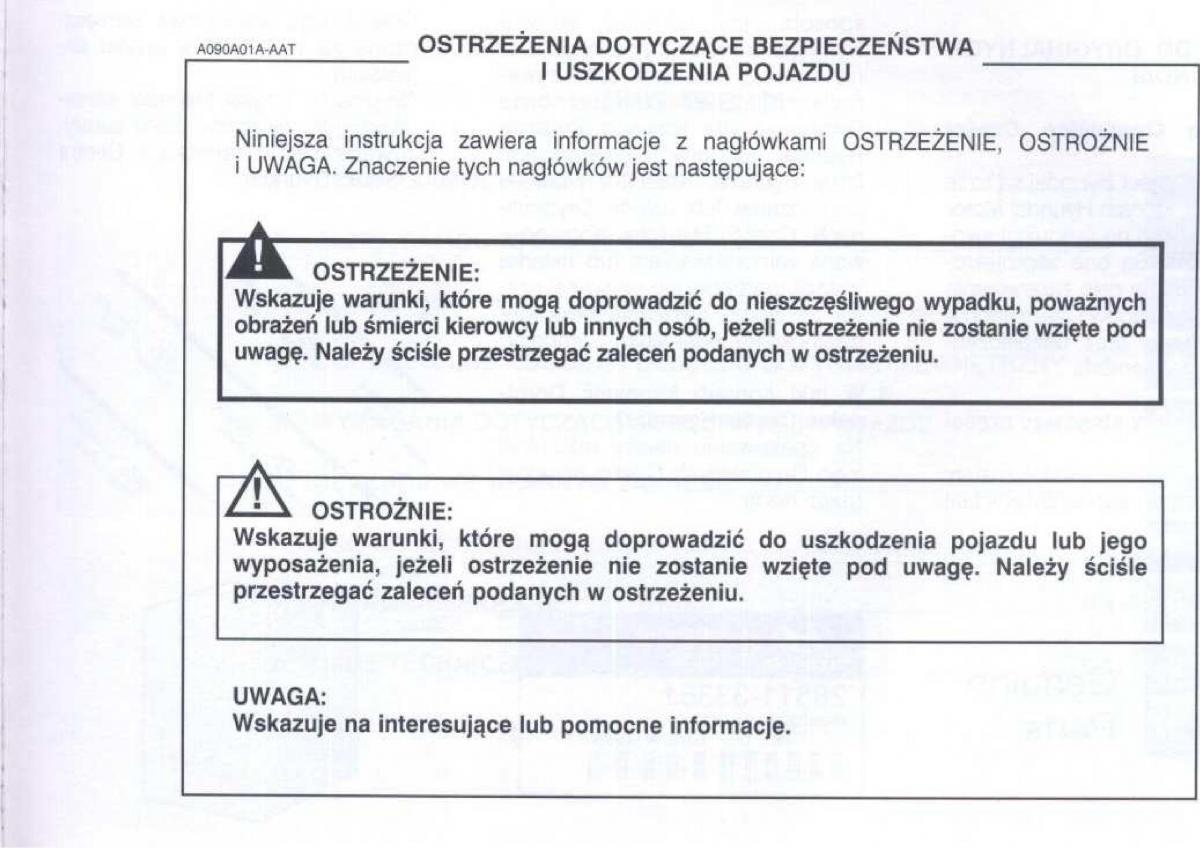 Hyundai Getz instrukcja obslugi / page 7