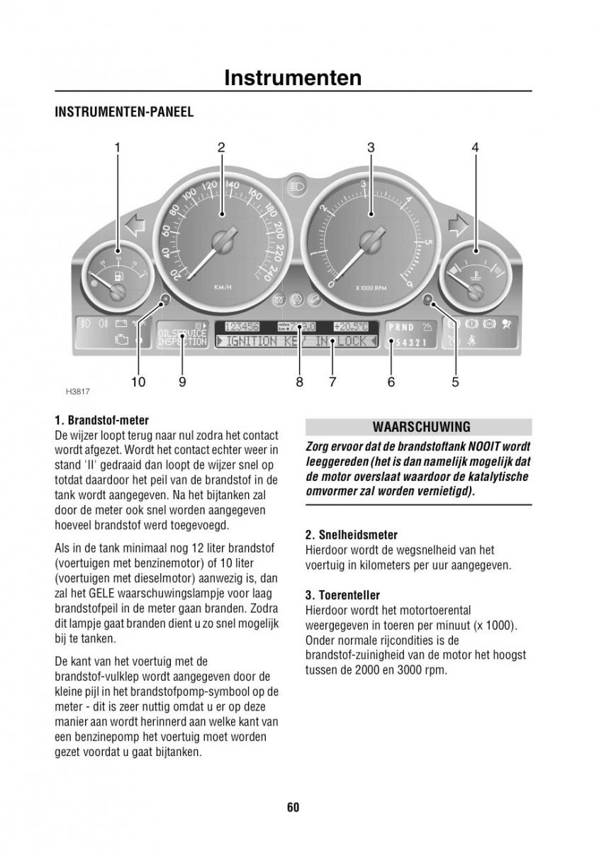 Land Rover Range Rover III 3 L322 handleiding / page 61