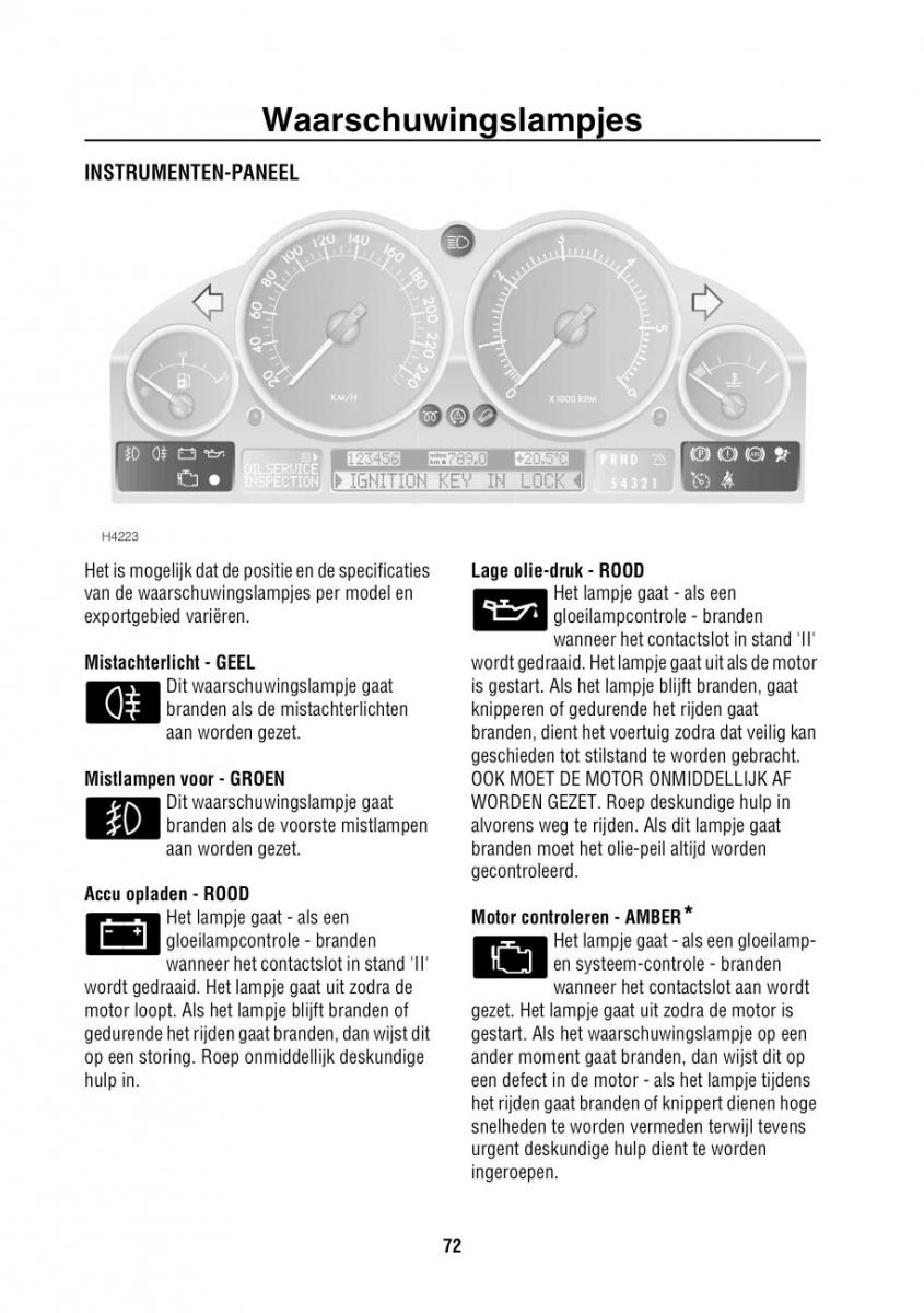 Land Rover Range Rover III 3 L322 handleiding / page 73