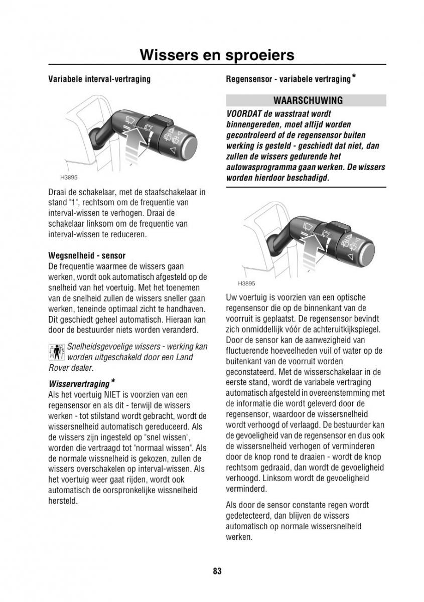 Land Rover Range Rover III 3 L322 handleiding / page 84