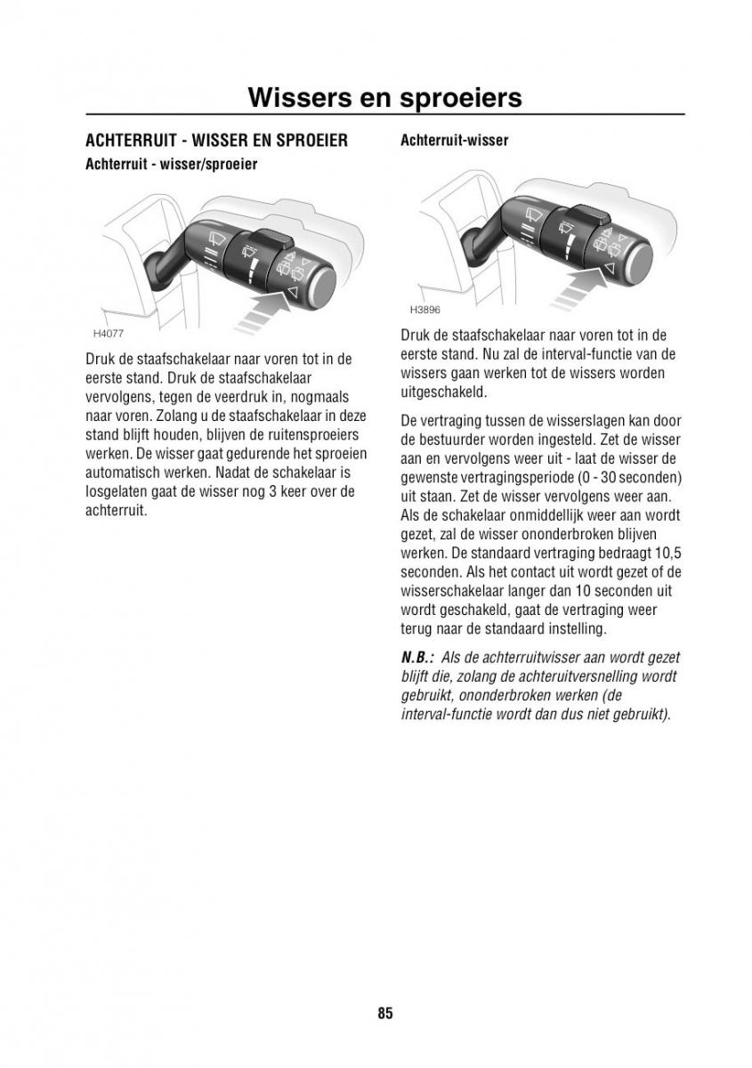 Land Rover Range Rover III 3 L322 handleiding / page 86