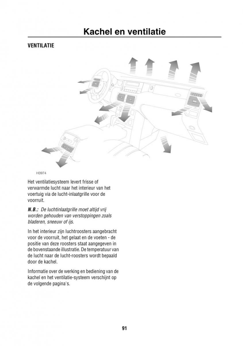 Land Rover Range Rover III 3 L322 handleiding / page 92
