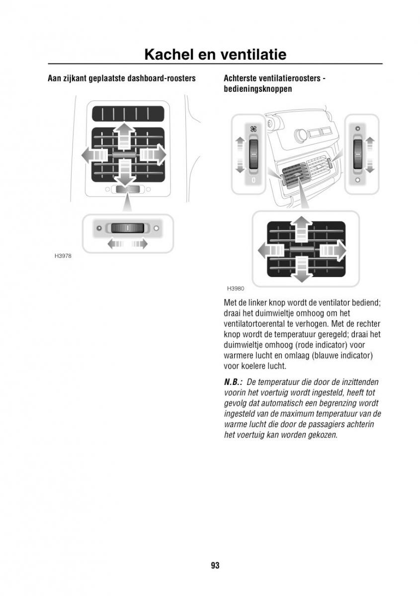 Land Rover Range Rover III 3 L322 handleiding / page 94